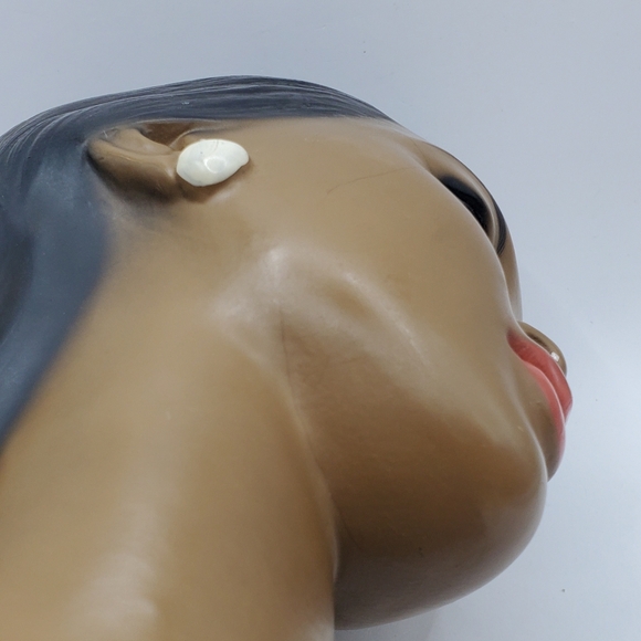 Vintage MCM Marwal 1950’s Hawaiian Girl Chalkware Bust Hula Polynesian - Picture 12 of 16